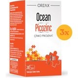 Orzax Ocean Picozinc Çinko Pikolinat 30 Tablet - 3 Adet (Toplam 90 Tablet)