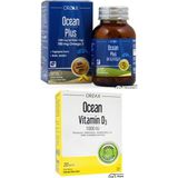 Orzax Ocean Plus Omega3 1200MG 50 Kapsül ve Ocean Vitamin D3 1000IU Sprey 20ML - Limon