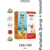 Orzax Ocean Portakallı Balık Yağı + Imunol Şurup 150 ml