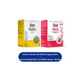 Orzax Ocean Vitamin D3 1000 IU Sprey 20ml ve Ocean Methyl B12 5 ml Dilaltı Sprey / 30 doz