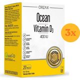 Orzax Ocean Vitamin D3 400 Iu 20 ml Sprey - 3 Adet (Toplam 60 Ml)