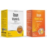 Orzax Ocean Vitamin D3 600 Iu Sprey 20 ml + Ocean Vitamin C 1000 Mg 30 Tablet