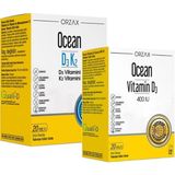 Orzax Ocean Vitamin D3K2 + Ocean Vitamin D3 400 IU İkilisi