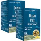 Orzax Plus 1200 mg Omega 3 Balık Yağı 50 Kapsül 2 Adet Yetişkinler İçin Limon Aromalı