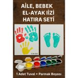 O&S Oyun ve Sanat Eğlen-Üret Bebek El Ayak Izi - Aile El Ağacı - Aile El Hatıra - Resim Başlangıç Seti- Tuval (TUAL) Seti