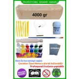 O&S Oyun ve Sanat Eğlen-Üret Seramik Hamuru 4000 Gr, 7li Plastik Ebeşuar (modelaj Seti), Kesme Teli-ipi, Guaj, Doğal Kil Çamuru