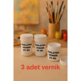 O&S Oyun ve Sanat Eğlen-Üret Su Bazlı Vernik - 3 Kutu 75 ml (SERAMİK HAMURU, AKRİLİK BOYA İÇİN)