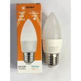 Osaka 2 Adet Osaka 7W=50W 630 Lümen E27 LED Buji 6500 Kelvin Beyaz