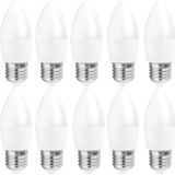 Osaka 6W Dekoratif LED Mum Ampul Buji 10'lu Paket Beyaz Işık E27 Duylu Küçük Ampul Kalın Duy - 1 - 10 W
