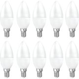 Osaka 6W Dekoratif LED Mum Ampul Buji 10'lu Paket Gün Işığı E14 Avize Lambası Ince Duy Küçük Ampul - 1 - 10 W