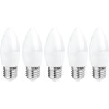 Osaka 6W Dekoratif LED Mum Ampul Buji 5'li Paket Beyaz Işık E27 Duylu Küçük Ampul Kalın Duy - 1 - 10 W