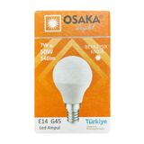 Osaka 7W LED Mini Ampul, E14 Duylu, Beyaz Işık 6500K
