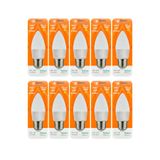 Osaka 9W (70W) Sarı Işık (3000K) E27 Duylu Led Mum Ampul, 10 Adet