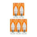 Osaka 9W (70W) Sarı Işık (3000K) E27 Duylu Led Mum Ampul, 5 Adet