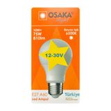 Osaka LED Ampul, 10W (75W Eşdeğeri), 12-30V, 6500K Beyaz Işık, E27 Duy, 810lm