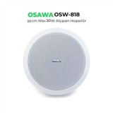 Osawa Osw-818 Trafolu 20 Cm Beyaz Alcıpan Tavan Hoparloru