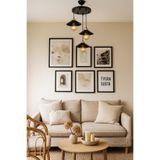 OSC HOME AYDINLATMA TASARIM Japon 3 Lü Siyah Eskitme Avize
