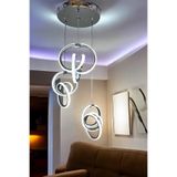 OSC HOME AYDINLATMA TASARIM KUMANDALI LED AVİZE 3LÜ KROM 3 AYRI RENK IŞIK YANMA ÖZELLİGİNE SAHİP