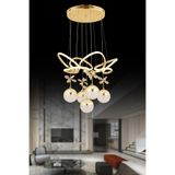 OSC HOME AYDINLATMA TASARIM LED AVİZE MODERN KELEBEK 5Lİ 3 RENK IŞIK KUMANDALI AVİZE