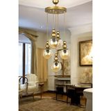 Osc Home Aydınlatma Tasarım Spor Eskitme Avize 5li Bal Cam