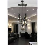 OSC HOME Spor Siyah Avize 5li Füme Cam