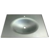 Oscar Cam Lavabo 12 mm 100 x 56 cm Metalik Gri