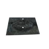 Oscar Kuaför Cam Lavabo 15 mm 100 x 56 cm Siyah K571