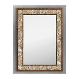 Oscar Stone Decor Ahşap Çerçeveli Mozaik (mermer) Ayna 53x73 Cm Seramik-deniz Yıldızı Kabuğu Shell AYN5070-012
