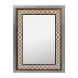Oscar Stone Decor Ahşap Çerçeveli Mozaik (Mermer) Ayna 53X73 Cm Seramik Desenli-Brown-Kahverengi Ayn5070-052