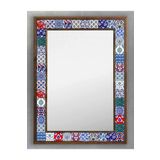 Oscar Stone Decor Ahşap Çerçeveli Mozaik (mermer) Ayna 53x73 Cm Seramik Desenli-çini Desenli AYN5070-010