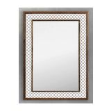 Oscar Stone Decor Ahşap Çerçeveli Mozaik (mermer) Ayna 53x73 Cm Seramik Desenli-karo-kahve Beyaz AYN5070-048