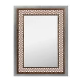 Oscar Stone Decor Ahşap Çerçeveli Mozaik (mermer) Ayna 53x73 Cm Seramik Desenli-karo-kırmızı Beyaz AYN5070-057