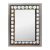 Oscar Stone Decor Ahşap Çerçeveli Mozaik (Mermer) Ayna 53X73 Cm Seramik Desenli-Karo-Siyah Beyaz Ayn5070-005