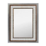 Oscar Stone Decor Ahşap Çerçeveli Mozaik (mermer) Ayna 53x73 Cm Seramik Desenli-krem-karo Desen AYN5070-060