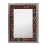 Oscar Stone Decor Ahşap Çerçeveli Mozaik (mermer) Ayna 53x73 Cm Seramik Desenli-morocco-sicilya Tema AYN5070-033