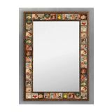 Oscar Stone Decor Ahşap Çerçeveli Mozaik (mermer) Ayna 53x73 Cm Seramik Desenli-the Balm-nude Design AYN5070-035