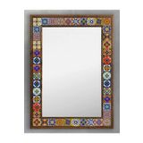 Oscar Stone Decor Ahşap Çerçeveli Mozaik Taş (mermer) Ayna 53 X 73 Cm-mosaic Stone Mirror