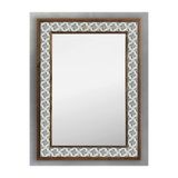 Oscar Stone Decor Ahşap Çerçeveli Mozaik Taş (mermer) Ayna 53x73 Cm Tile Desen Seramik Desenli AYN5070-105