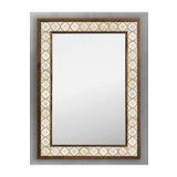 Oscar Stone Decor Ahşap Çerçeveli Mozaik Taş (mermer) Ayna 53x73 Cm Tile Desen Seramik Desenli AYN5070-107