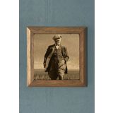 Oscar Stone Decor Ahşap Masif Çerçeveli Atatürk Doğaltaş Tablo Pano 28x28cm PRMT2020-919