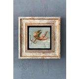 Oscar Stone Decor Aşk Meleği Çerçeveli Taş Tablo 20x20 Cm-wall Decor CDD-40-1231