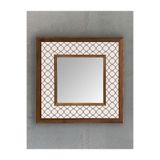 Oscar Stone Decor AYN-048 Ahşap 33x33 cm Çerçeveli Mozaik Doğaltaş Ayna