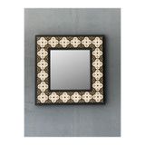 Oscar Stone Decor AYN-056 Ahşap 33x33 cm Çerçeveli Mozaik Doğaltaş Ayna