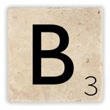 Oscar Stone Decor B Harfi Doğaltaş Bardak Altlığı