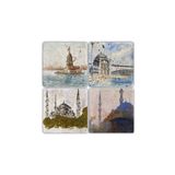 Oscar Stone Decor BA145 İstanbul 7 Taş Bardak Altlığı