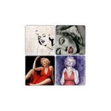 Oscar Stone Decor BA336 Red Marilyn Taş Bardak Altlığı