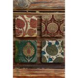 Oscar Stone Decor Baskılı Doğaltaş Bardak Altlığı 4'lü Set Desen Tile 4DSN-120