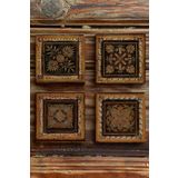 Oscar Stone Decor Baskılı Doğaltaş Bardak Altlığı 4'lü Set Desen Tile 4DSN-225