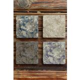 Oscar Stone Decor Baskılı Doğaltaş Bardak Altlığı 4'lü Set Desen Tile 4DSN-363