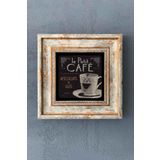 Oscar Stone Decor Cafe-mutfak Temalı Çerçeveli Taş Tablo 20x20 Cm-wall Decor CDD-40-1271